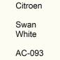 Preview: Citroen, Swan White, AC-093.